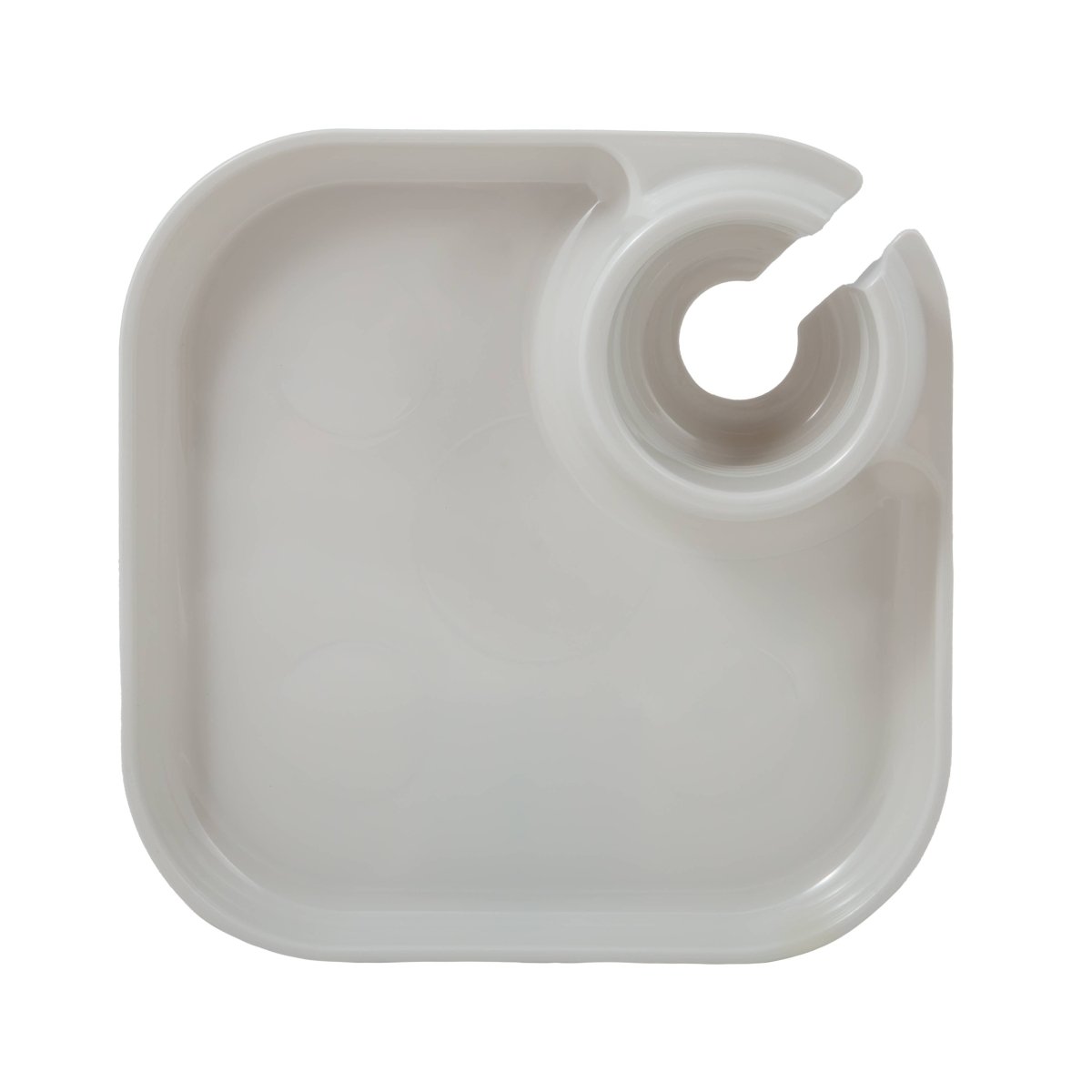 Reusable Party Plates w/ Stemware Holder - Set of 4 - White - Pages & Parcels