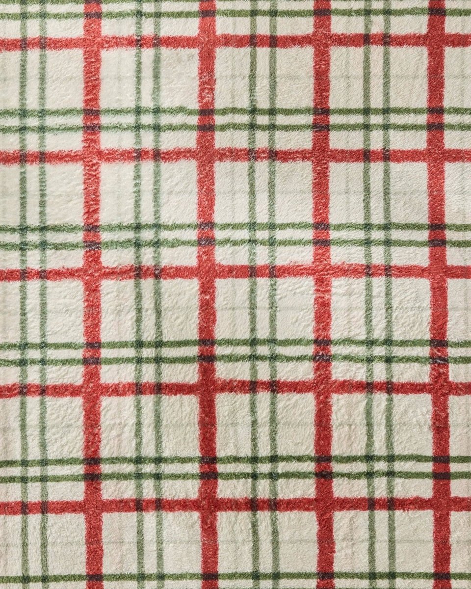Ribbon Plaid Plush Dog Towel - Holiday 2026 - Pages & Parcels