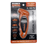 Roughneck Digital Tire Gauge & LED Light - 4 Piece Display - Pages & Parcels