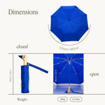 Royal Blue Compact Eco - Friendly Wind Resistant Umbrella - Pages & Parcels