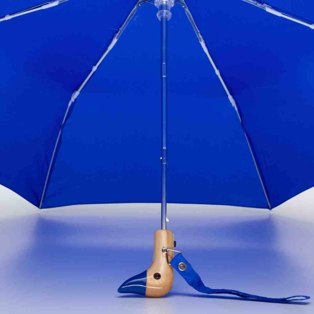Royal Blue Compact Eco - Friendly Wind Resistant Umbrella - Pages & Parcels