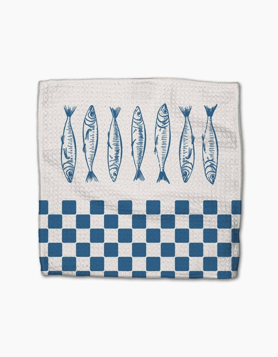 Sardine Check Blue Dishcloth Set - Pages & Parcels