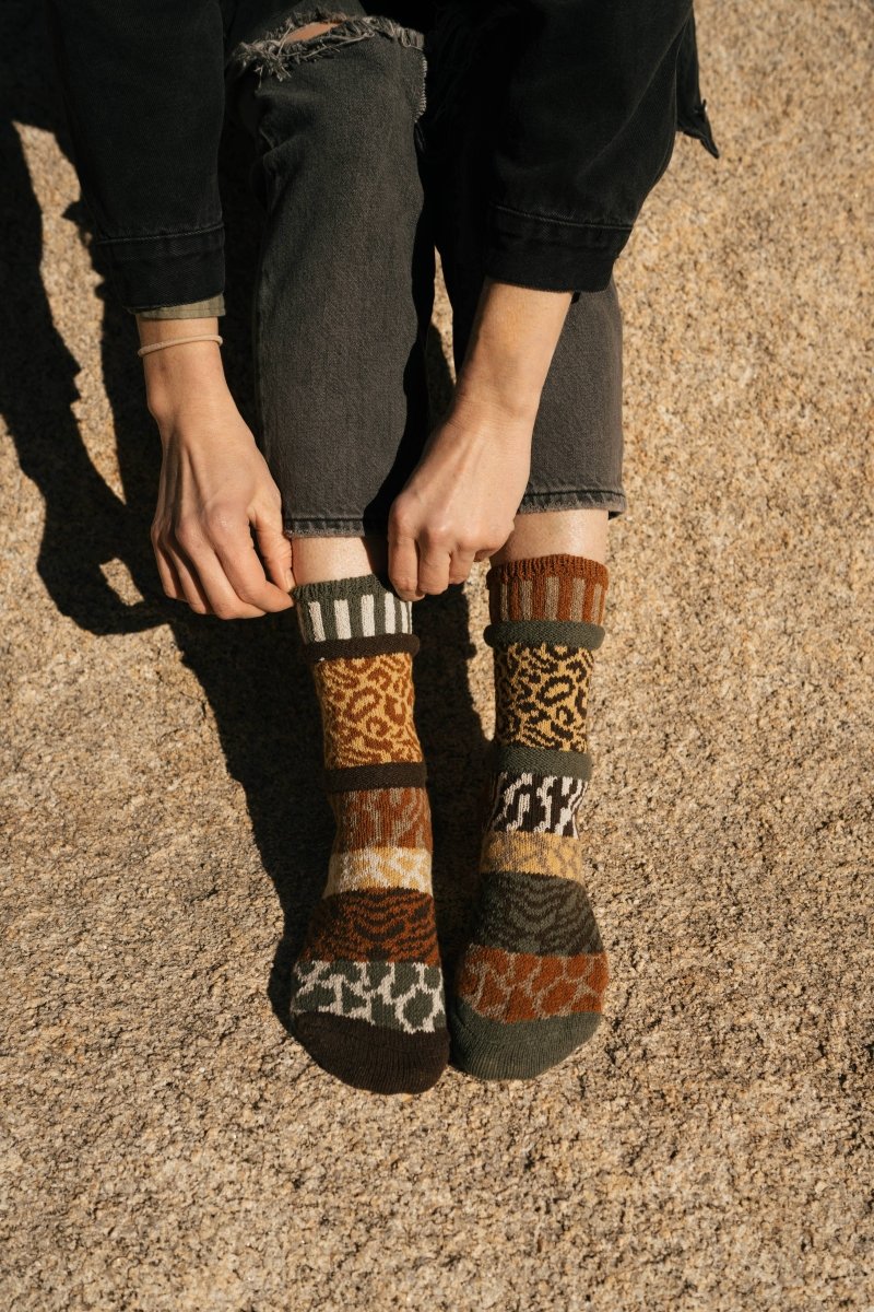 Savanna Crew Socks | Gives Back To Wildlife Conservation  - Pages & Parcels