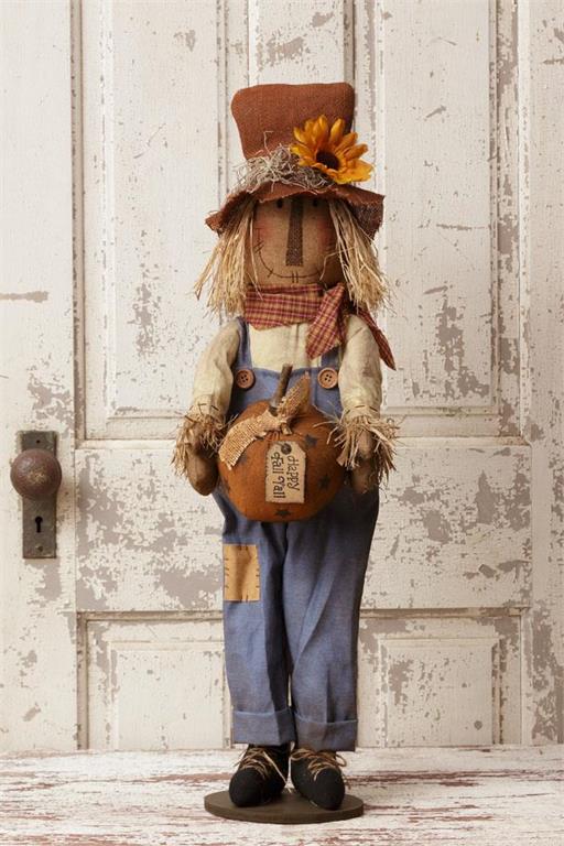 Scarecrow - Standing Holding Pumpkin - Pages & Parcels