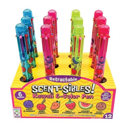 SCENT - SIBLE KAWAII 6 COLORED PEN 12/DSP - Pages & Parcels