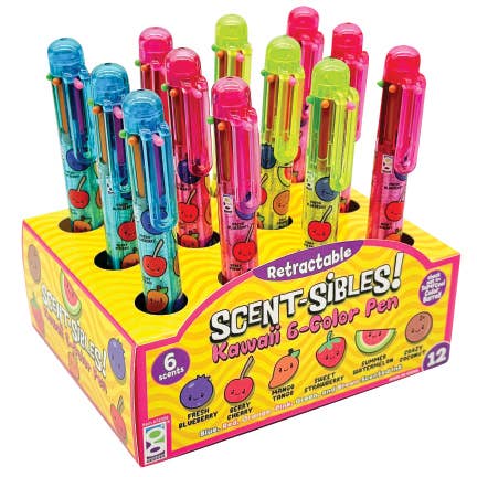 SCENT - SIBLE KAWAII 6 COLORED PEN 12/DSP - Pages & Parcels