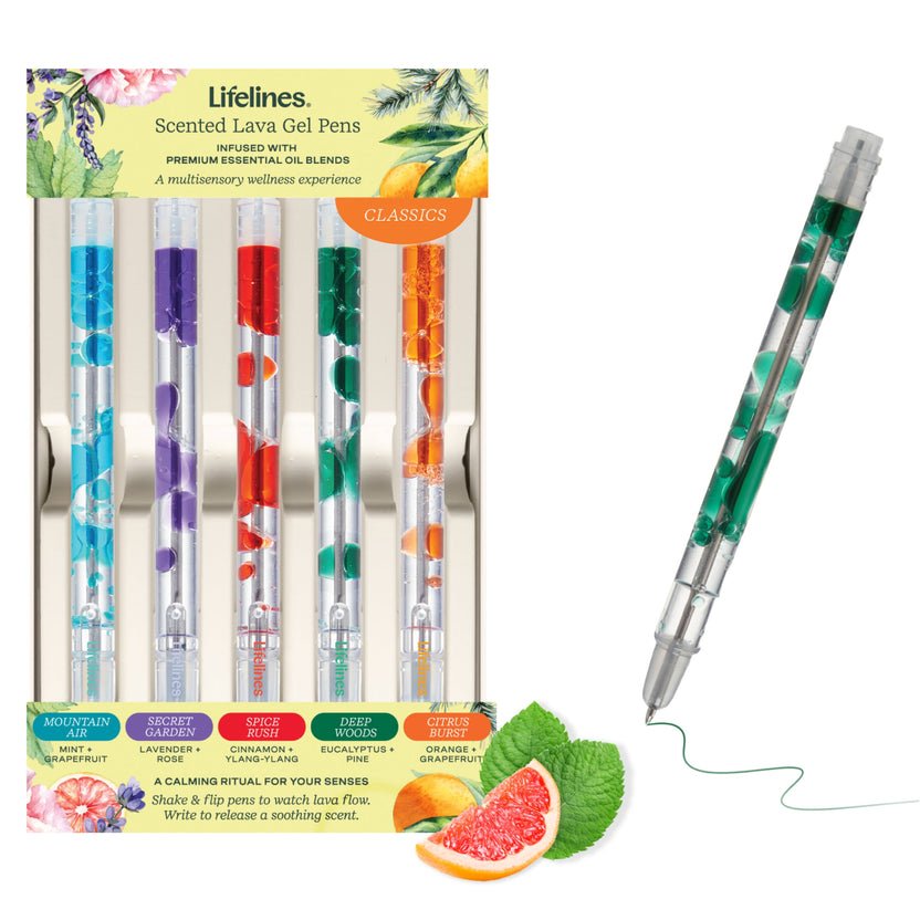 Scented Lava Pen Set - 5 - Pack - Classic - Pages & Parcels
