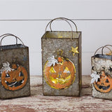 (Set of Three) Tin - Jack - O - Lanterns - Pages & Parcels