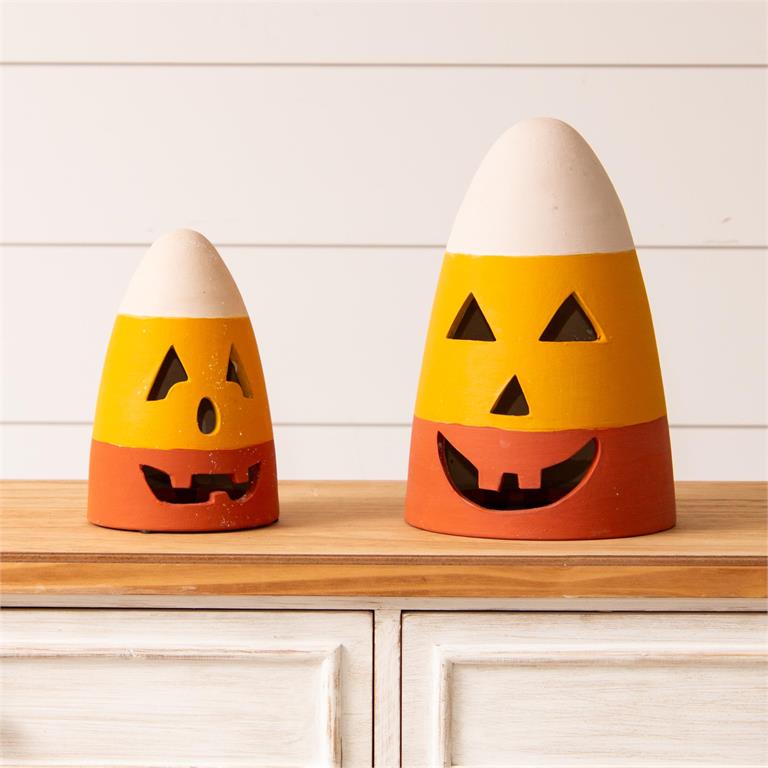 (Set of Two) Candy Corn Jack O' Lanterns - Pages & Parcels