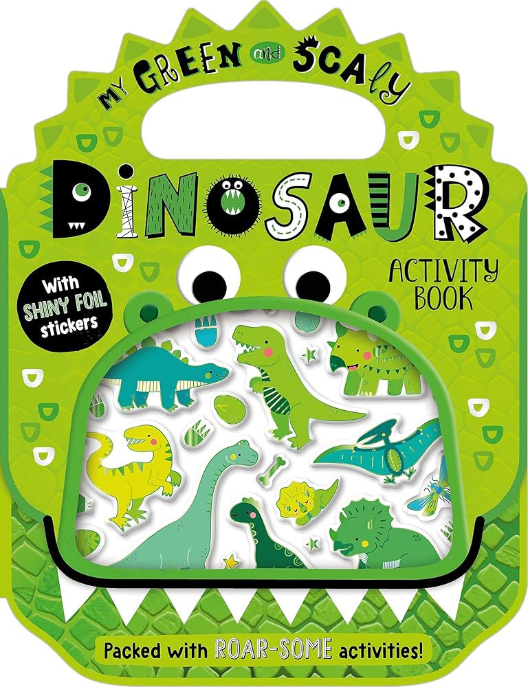 Shiny Stickers My Green and Scaly Dinosaur Activity Book cover image