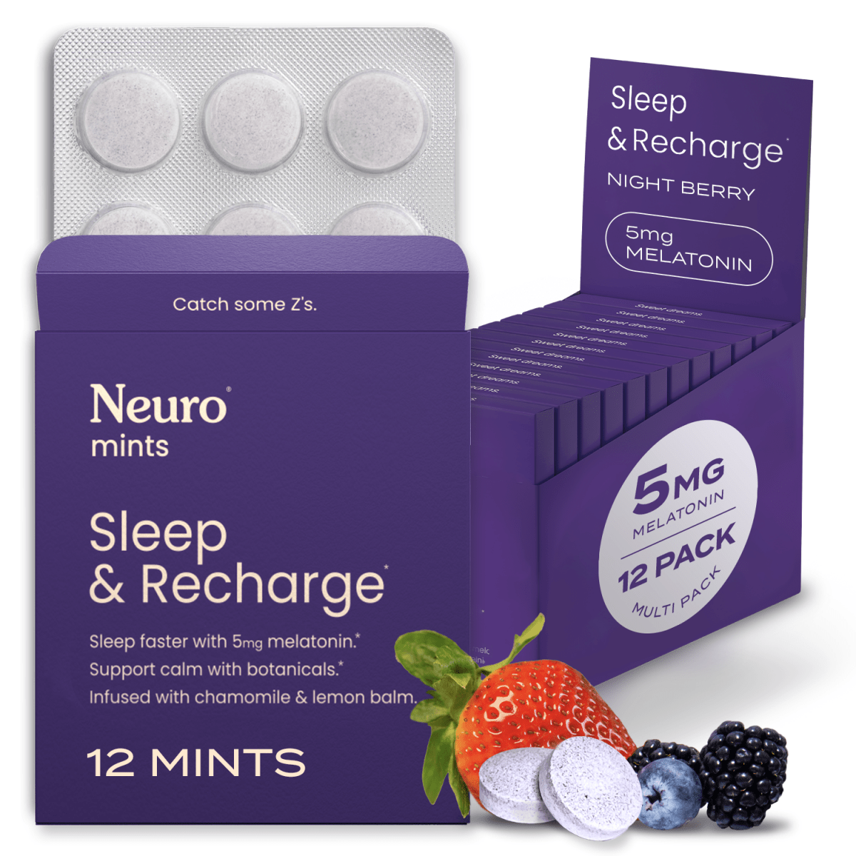 Sleep and Recharge | Night Berry Flavor | Extra Strength - Pages & Parcels