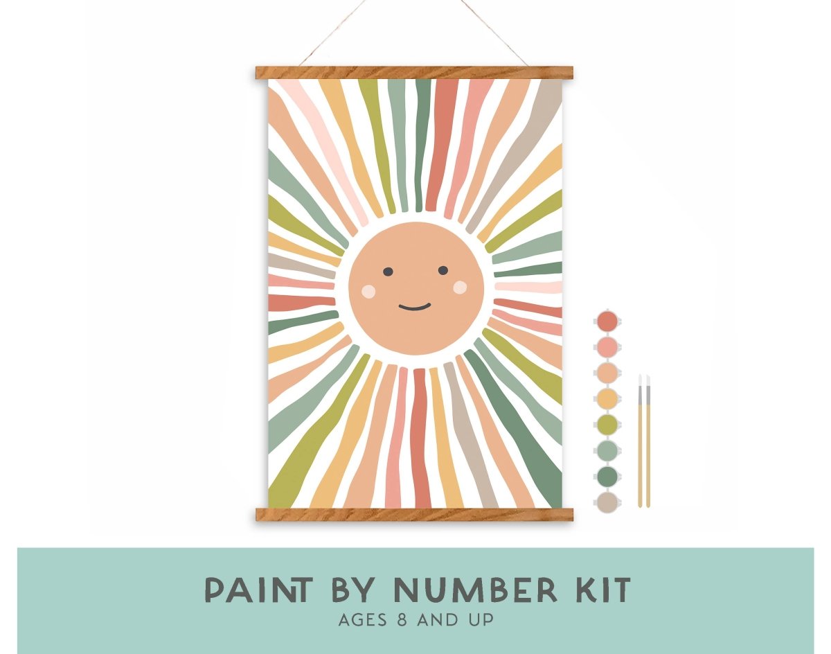 Smiley Sunshine Paint - by - Number Kit for Kids | Breathe People - Pages & Parcels