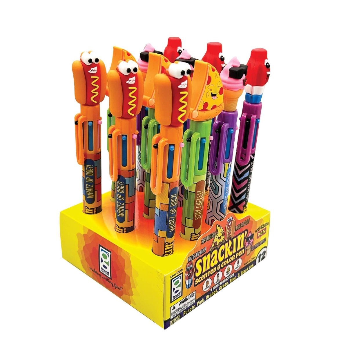 SNACKIN SCENTED 6 COLOR PEN 12/DSP - Pages & Parcels