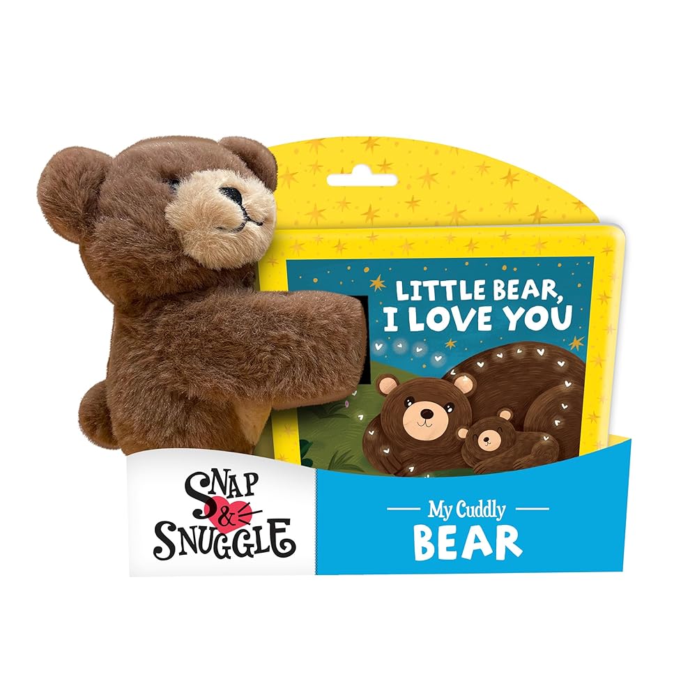 Snap & Snuggle: Little Bear, I Love You: Cuddly Bear Plush Silicone Slap Bracelet and Board Book for Kids cover image