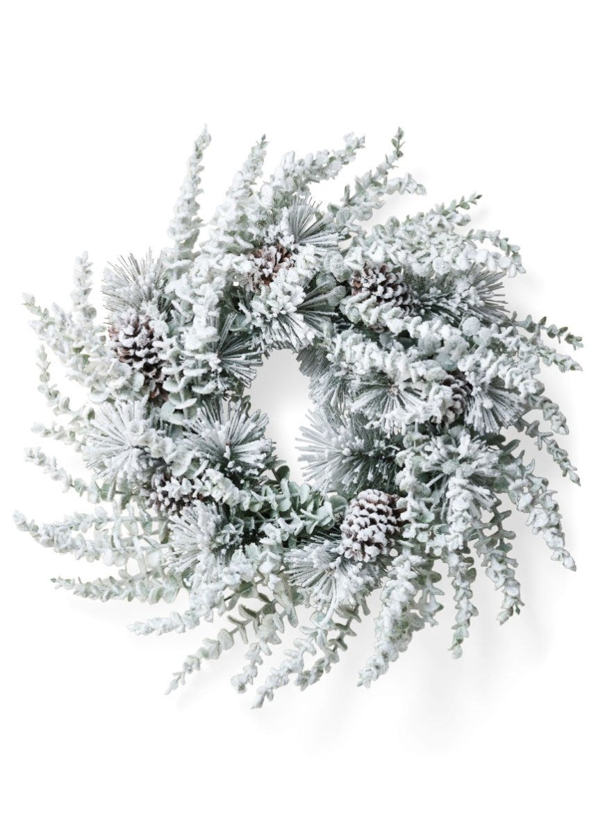 Snowy Pine Plastic Wreath - Pages & Parcels