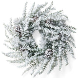 Snowy Pine Plastic Wreath - Pages & Parcels