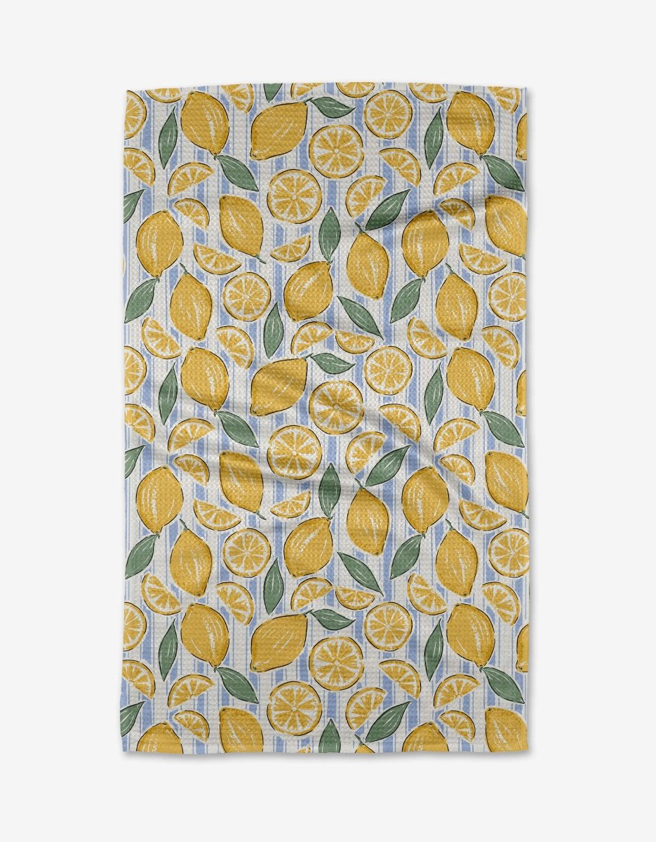Sour Lemon Stripes Tea Towel - Pages & Parcels