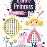 Sparkle Princess Gemstone Sticker Book (Happy Fox Books) 12 Beautiful Designs, 1,200 Stickers, and Perforated Pages, for Kids Ages 6 and Up cover image