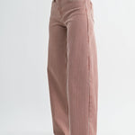Spice brown stripe wide leg jeans