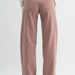 Spice brown stripe wide leg jeans