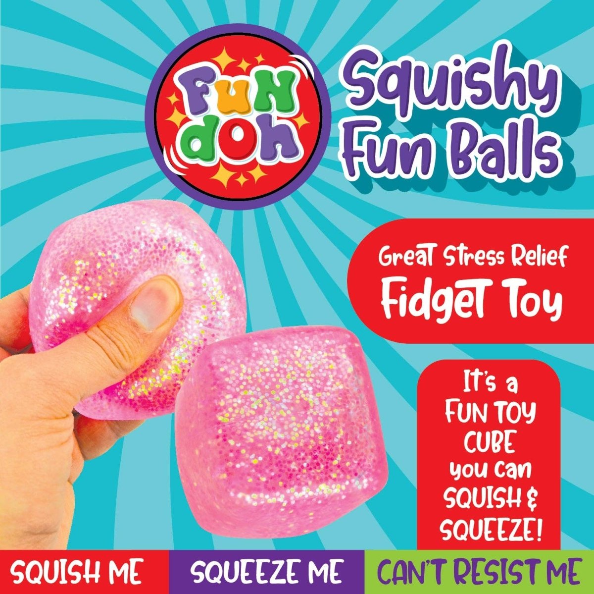 Squish & Squeeze Cube Ball Toy - Pages & Parcels