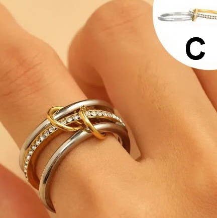 Stackable stainless steel plain band rings