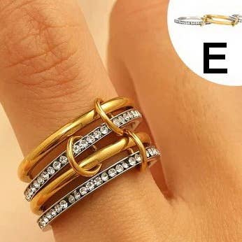 Stackable stainless steel plain band rings