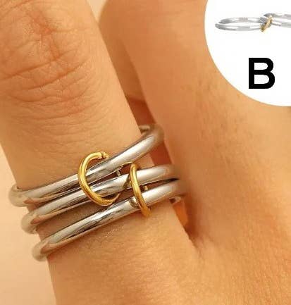 Stackable Stainless Steel Band Rings - Pages & Parcels