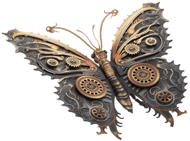 Steampunk Butterfly steel model kit