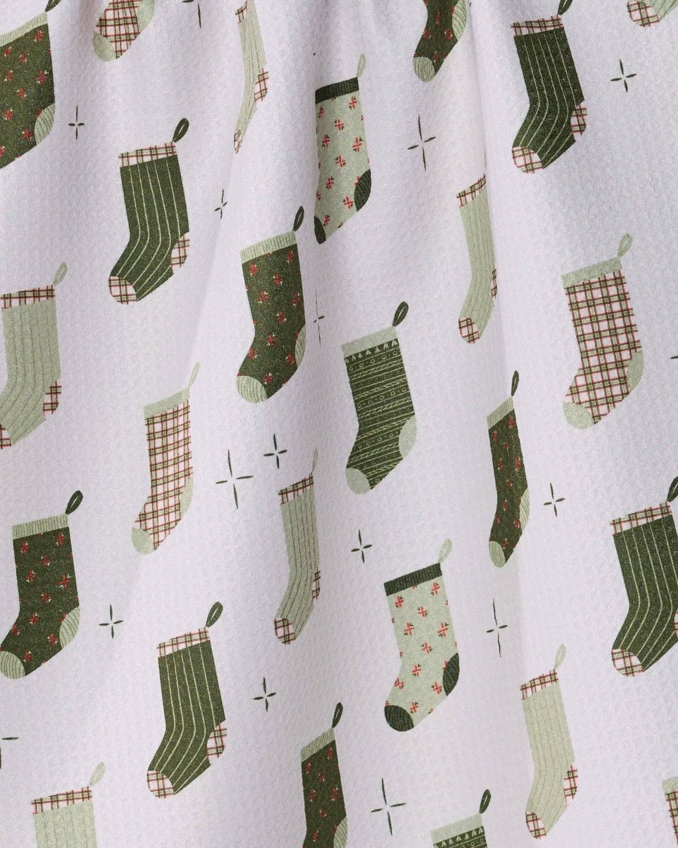 Stocking Medley Tea Towel - Holiday 2026 - Pages & Parcels