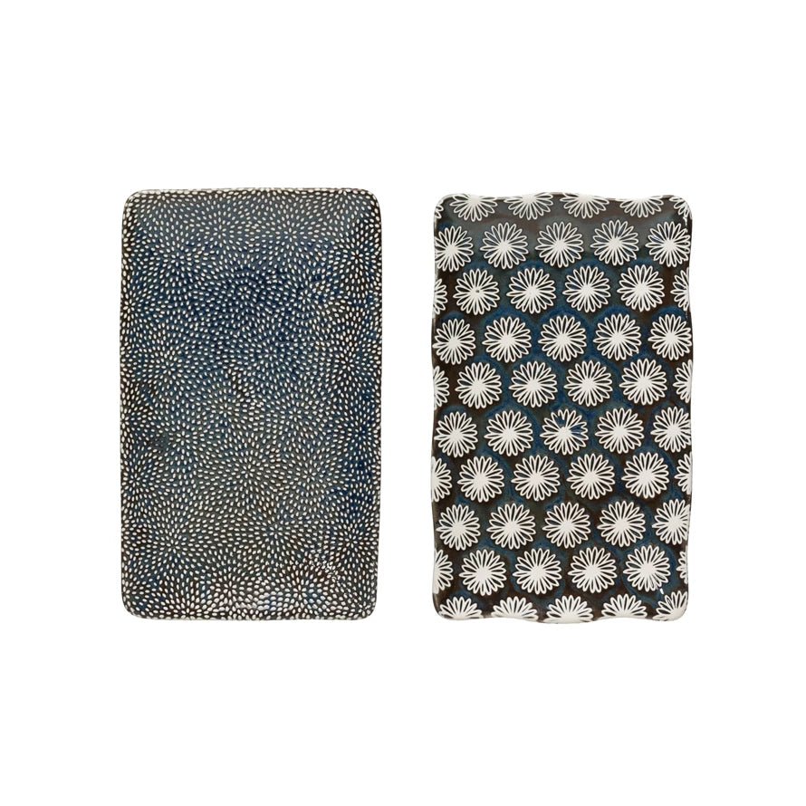 Stoneware serving platter, available in two styles