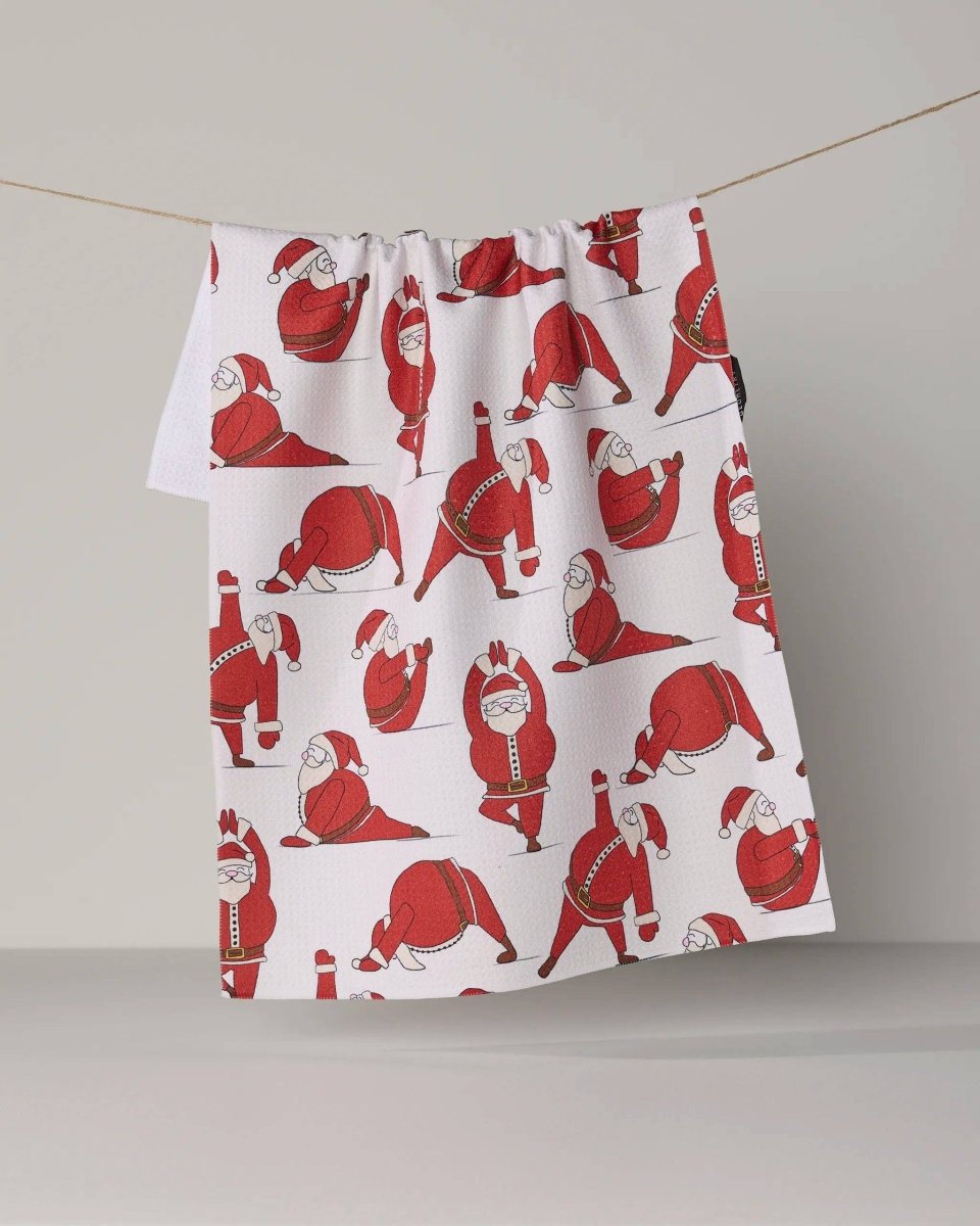 Stretchy Santy Tea Towel - Holiday 2026 - Pages & Parcels