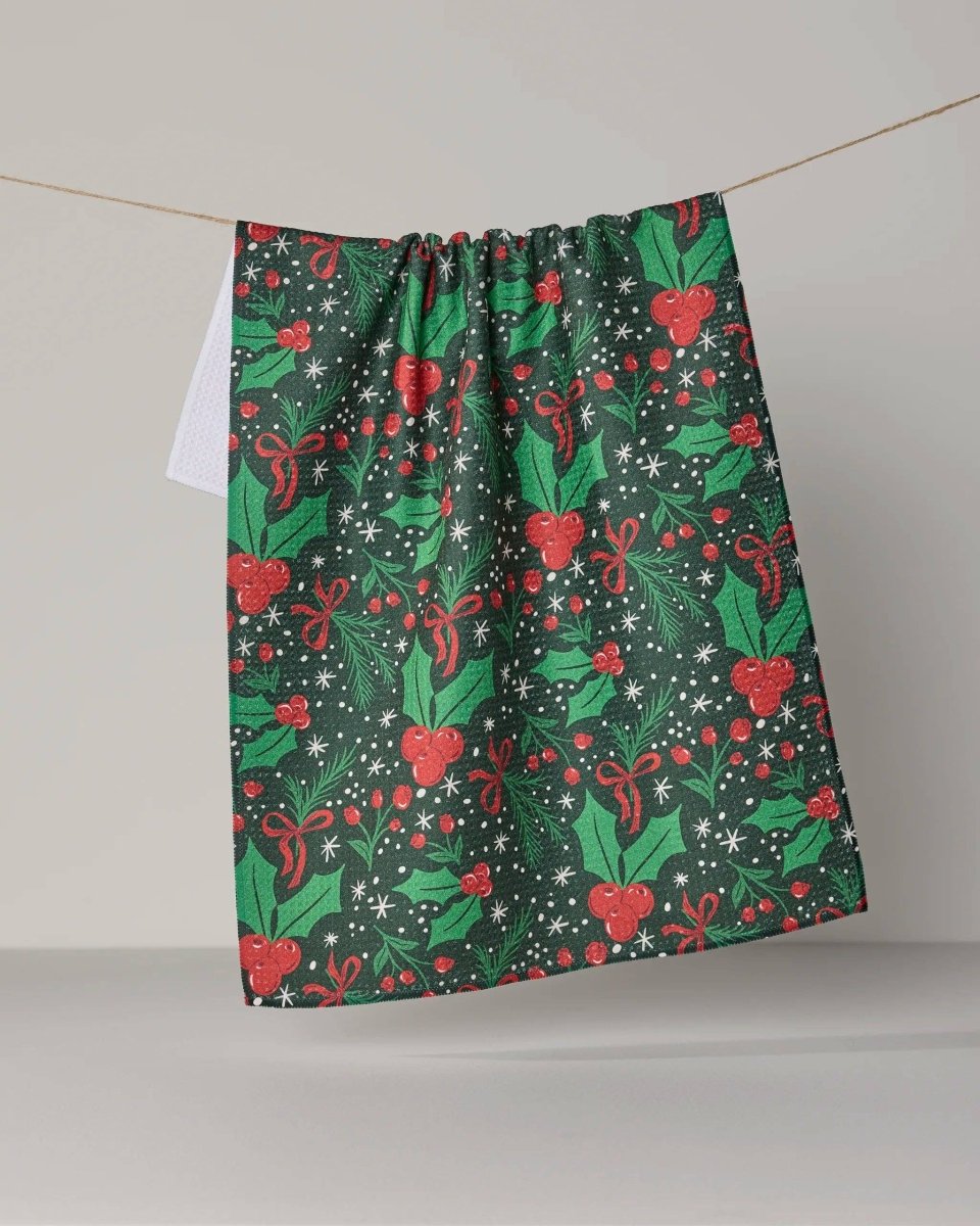 Sugarplum Florals Tea Towel - Holiday 2026 - Pages & Parcels