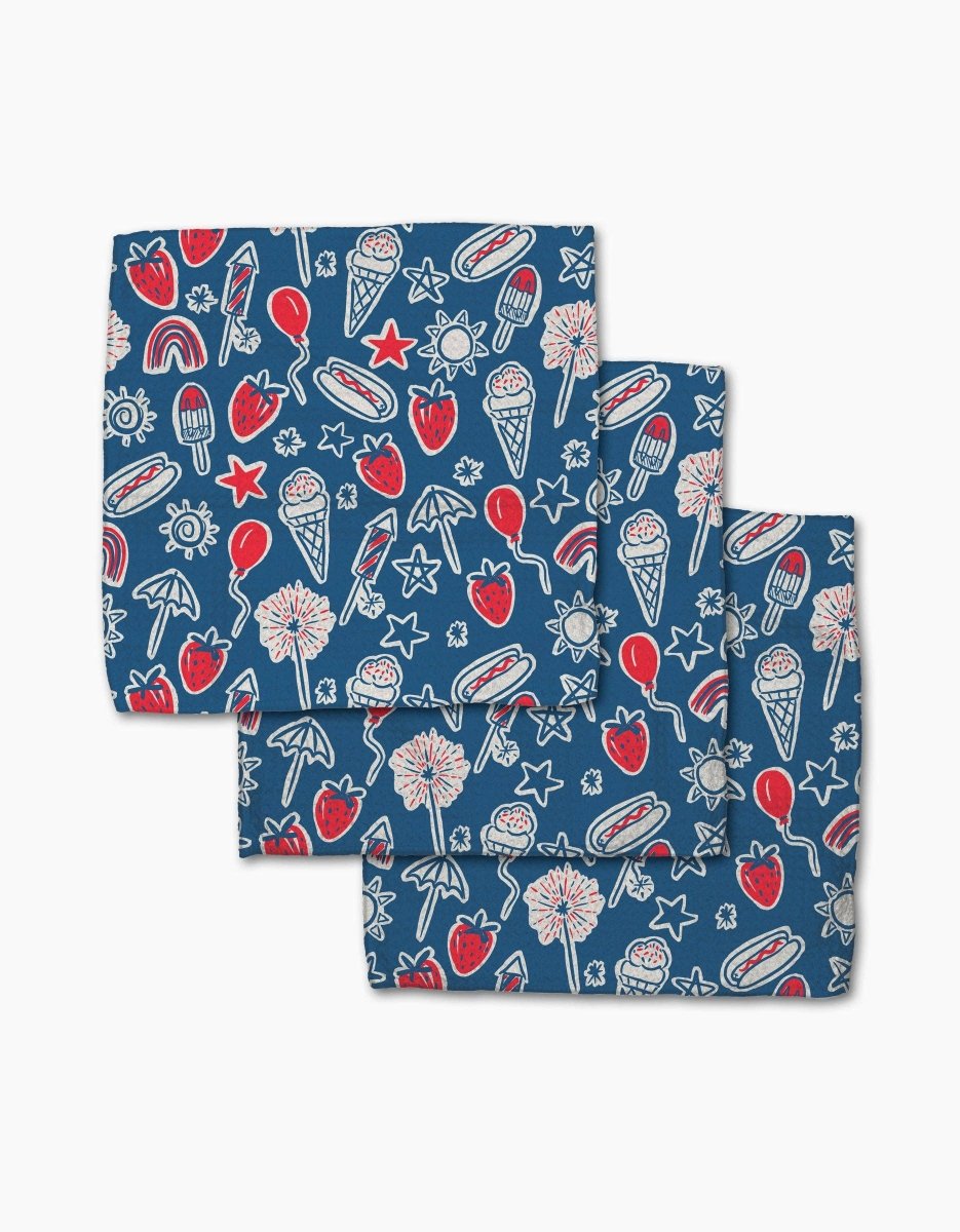 Summer Fun in Blue Dishcloth Set - Pages & Parcels