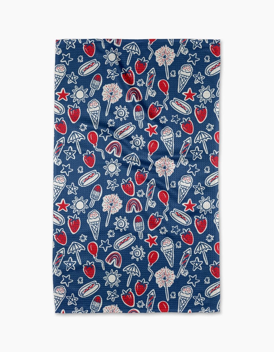 Summer Fun in Blue Tea Towel - Pages & Parcels
