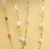 Summer Multi Beaded Flower Charm Necklace - Pages & Parcels
