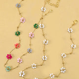 Summer Multi Beaded Flower Charm Necklace - Pages & Parcels