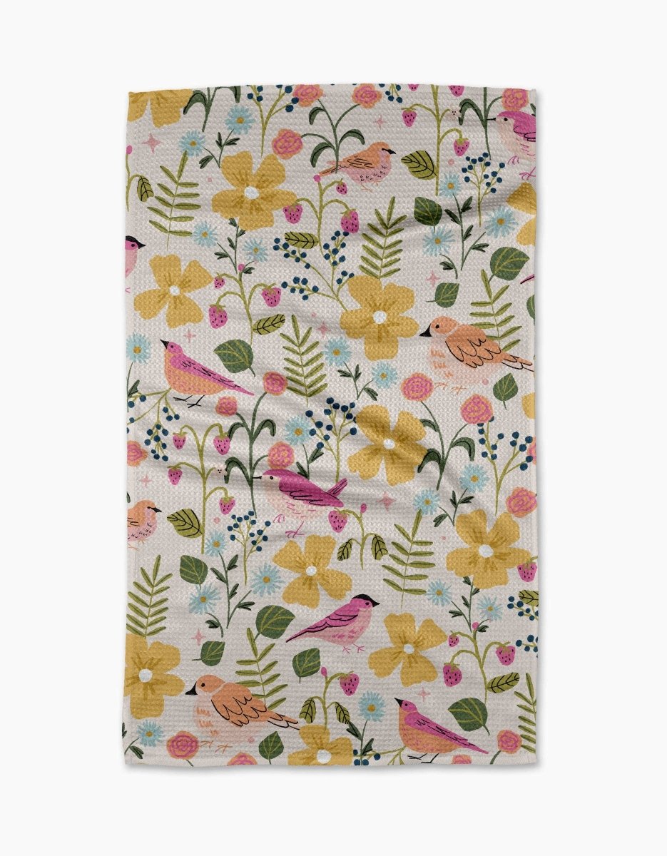 Summer Songbirds Tea Towel - Pages & Parcels
