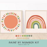 Sun + Moon Paint by Number Kit + Easel for Kids | Breathe People - Pages & Parcels
