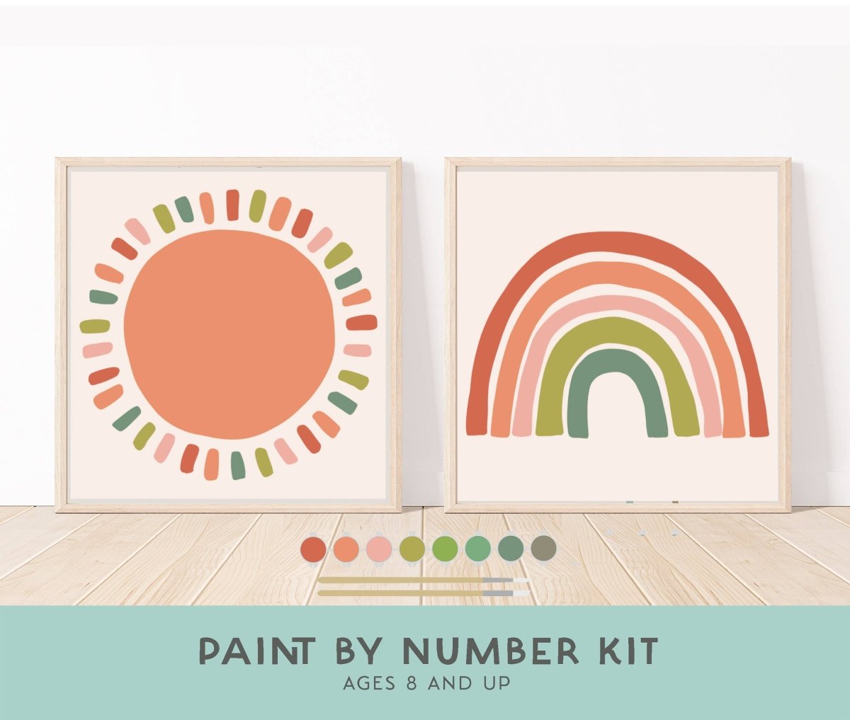 Sun + Moon Paint by Number Kit + Easel for Kids | Breathe People - Pages & Parcels