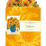 Sunflower (Updated Vase) (8 Pop - up Greeting Cards) - Pages & Parcels