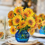 Sunflower (Updated Vase) (8 Pop - up Greeting Cards) - Pages & Parcels