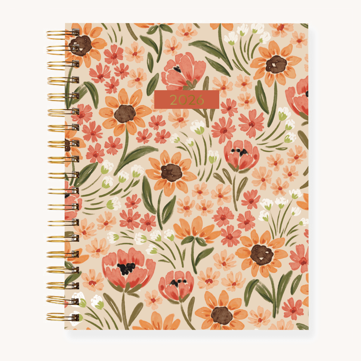 Sunny Poppies 2026 Yearly Planner - Pages & Parcels