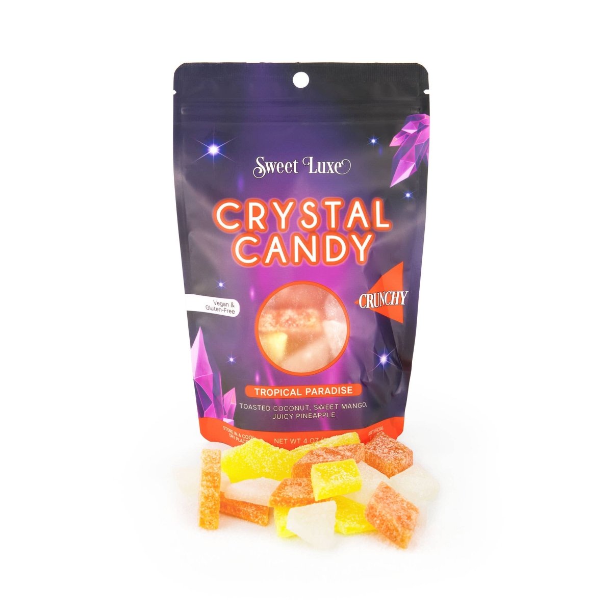 Sweet Luxe™ NEW Extra Crunchy Crystal Candy - Tropical Paradise Flavor Mix - Pages & Parcels
