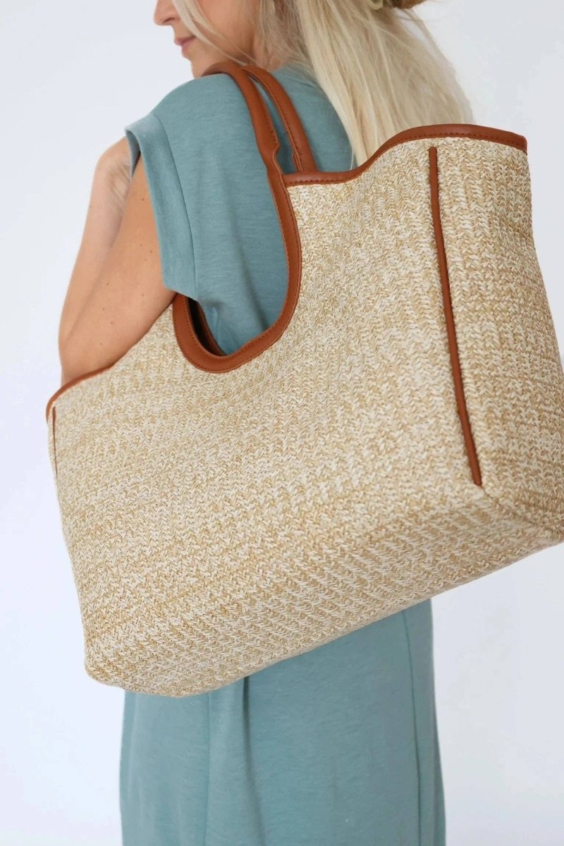 Tanya Straw Tote Bag - Pages & Parcels