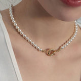 Tarnish-free stainless steel chain necklace with charm spring clasp
