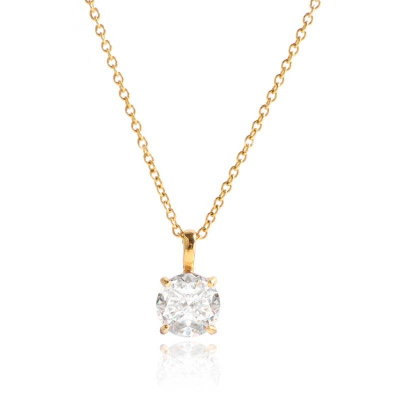 Tarnish-Free Emerald-Cut Crystal Necklace - Pages & Parcels
