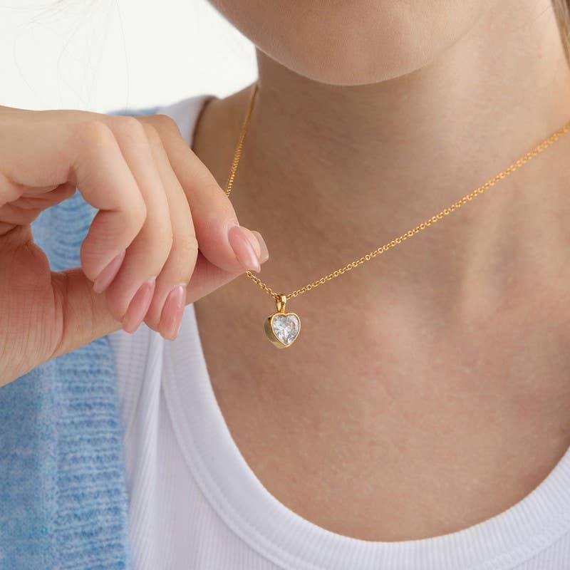 Tarnish-Free Emerald-Cut Crystal Necklace - Pages & Parcels
