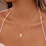 Tarnish-Free Gold Tulip Enamel Necklace - Pages & Parcels