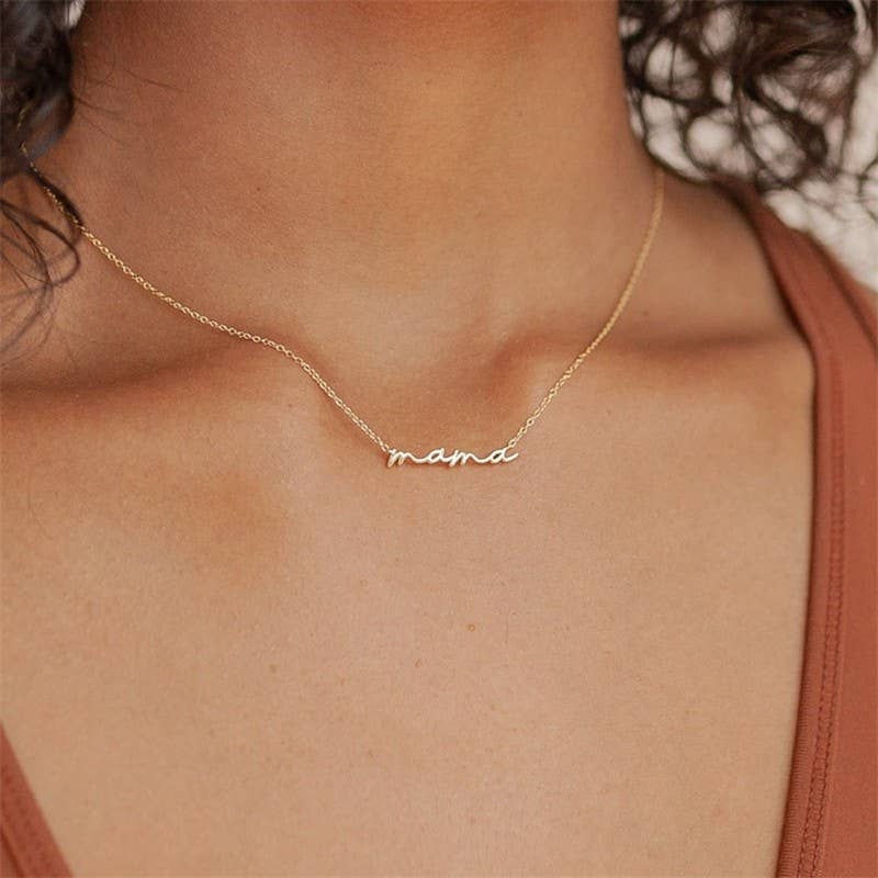 Tarnish-Free Mama Pendant Necklace - Pages & Parcels